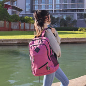 Sac à dos avec 5 compartiments, port USB pour ordinateur portable et téléphone