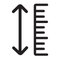 Outlined Adjustable Icon – minimalist line-style graphic representing customizable or adjustable bag features in eco-friendly gear