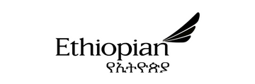 Ethiopian Airlines Logo – black silhouette version used to indicate airline compatibility with eco-friendly luggage