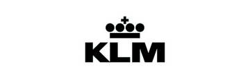 KLM Airlines Logo – black silhouette version used to indicate airline compatibility with eco-friendly luggage