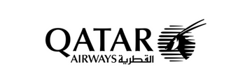Qatar Airways Logo – black silhouette version used to indicate airline compatibility with eco-friendly luggage