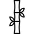 Minimalist bamboo icon representing eco-friendly, biodegradable materials—used to highlight sustainable product features in a clean, modern style