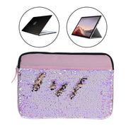 Large Mermaid Design Storage Bag - Pink - Large Mermaid Design Storage Bag - MC1000900 - Our large laptop and storage bag features an elegant pink design with sequence and a blue design with leather-like fabric. It is water-resistant and has a soft fur-like interior to keep our laptop or tablet from being scratched. Perfect for holding accessories.
