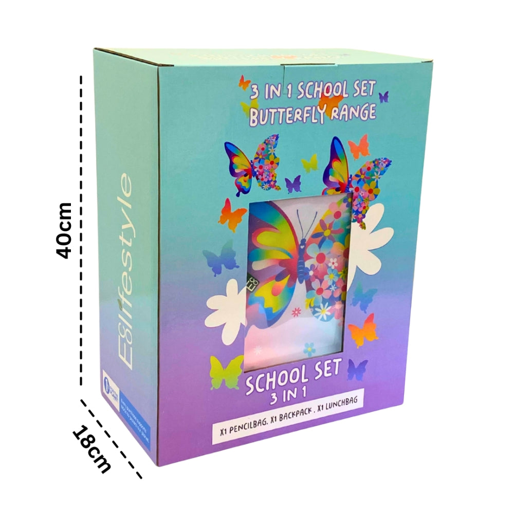 3 Piece Vibrant Kids Backpack Set