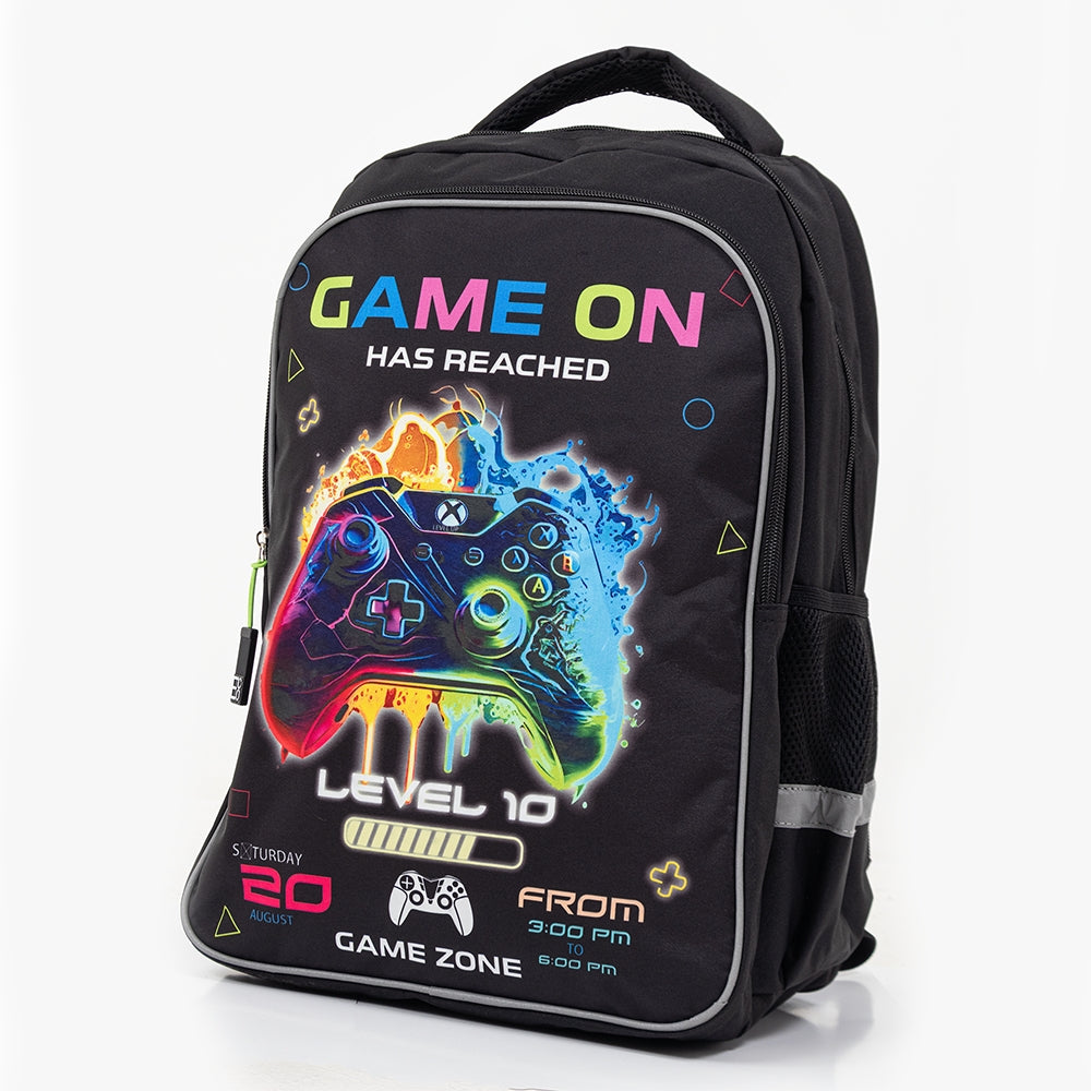 Colorful Designer Student Backpack - Gamer Design