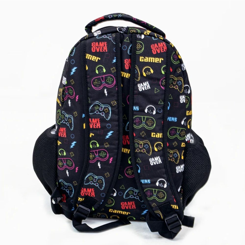 Colorful Designer Student Backpack - Gamer Design