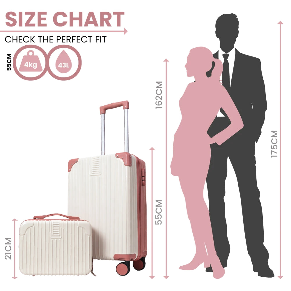 Dubai Hardshell Luggage with Cosmetic Case
