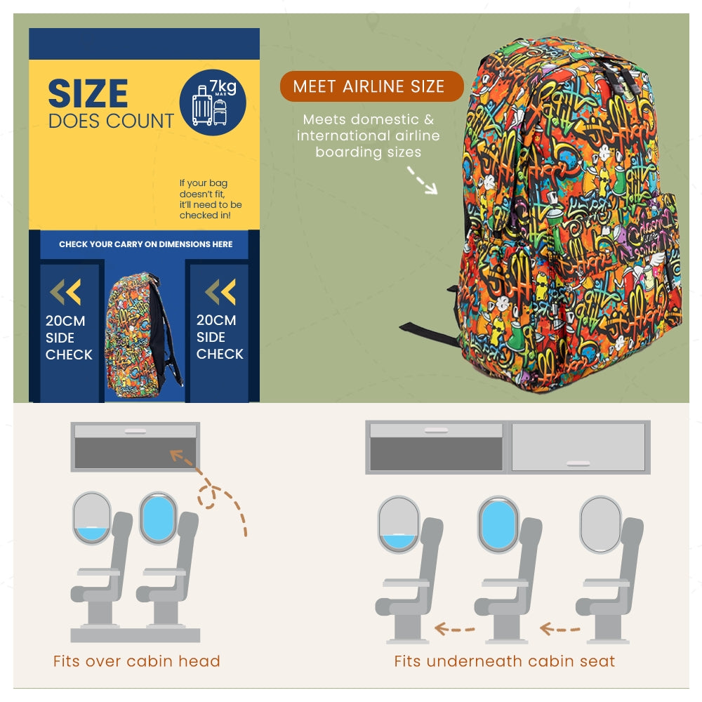 Graffiti Designer Student Backpack