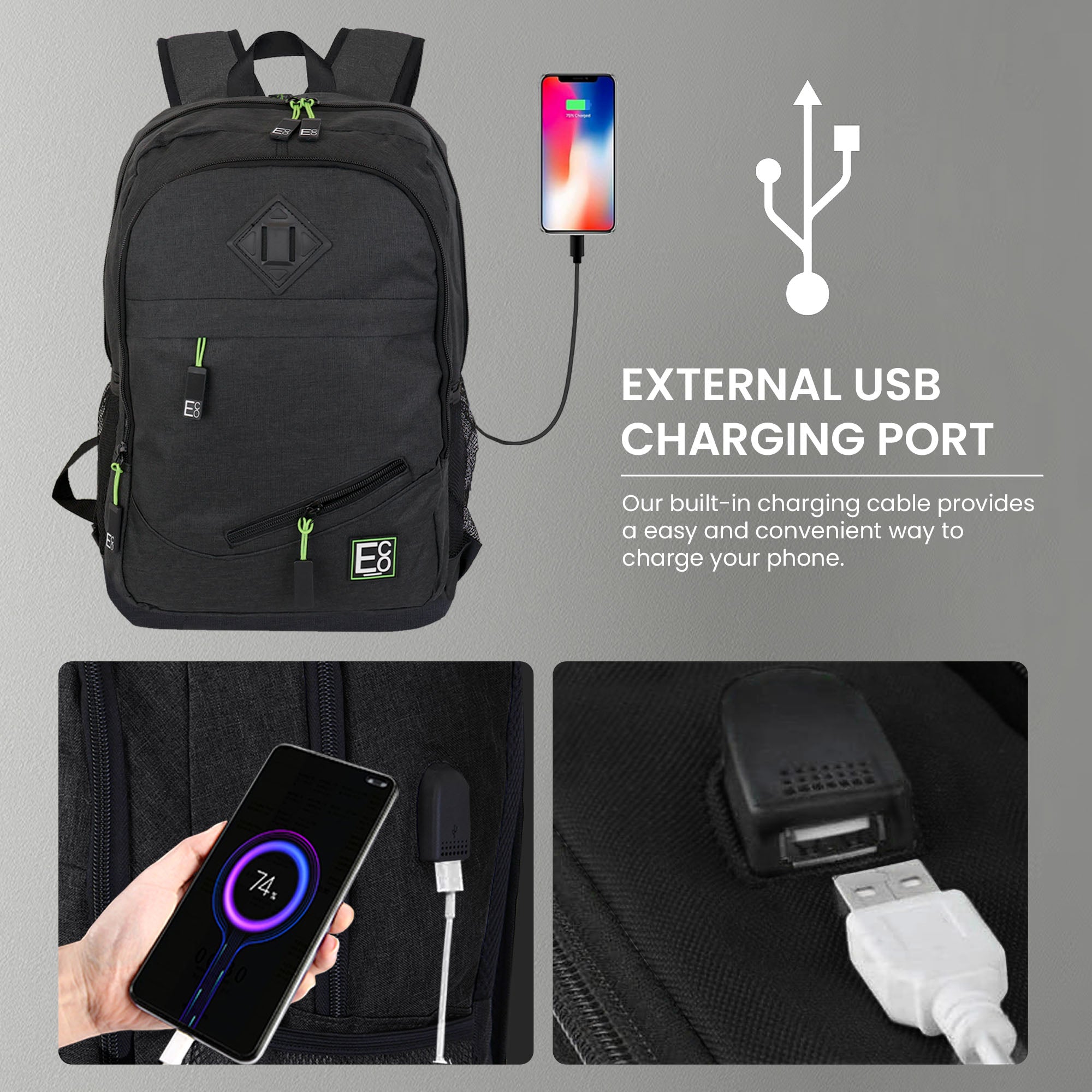 Smart Backpack with USB Charging